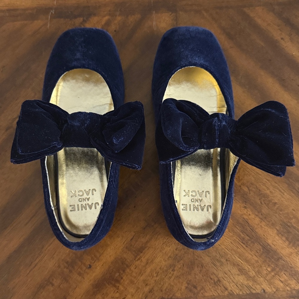 Janie and Jack Velvet Bow Ballet Flat - Picture 5 of 6